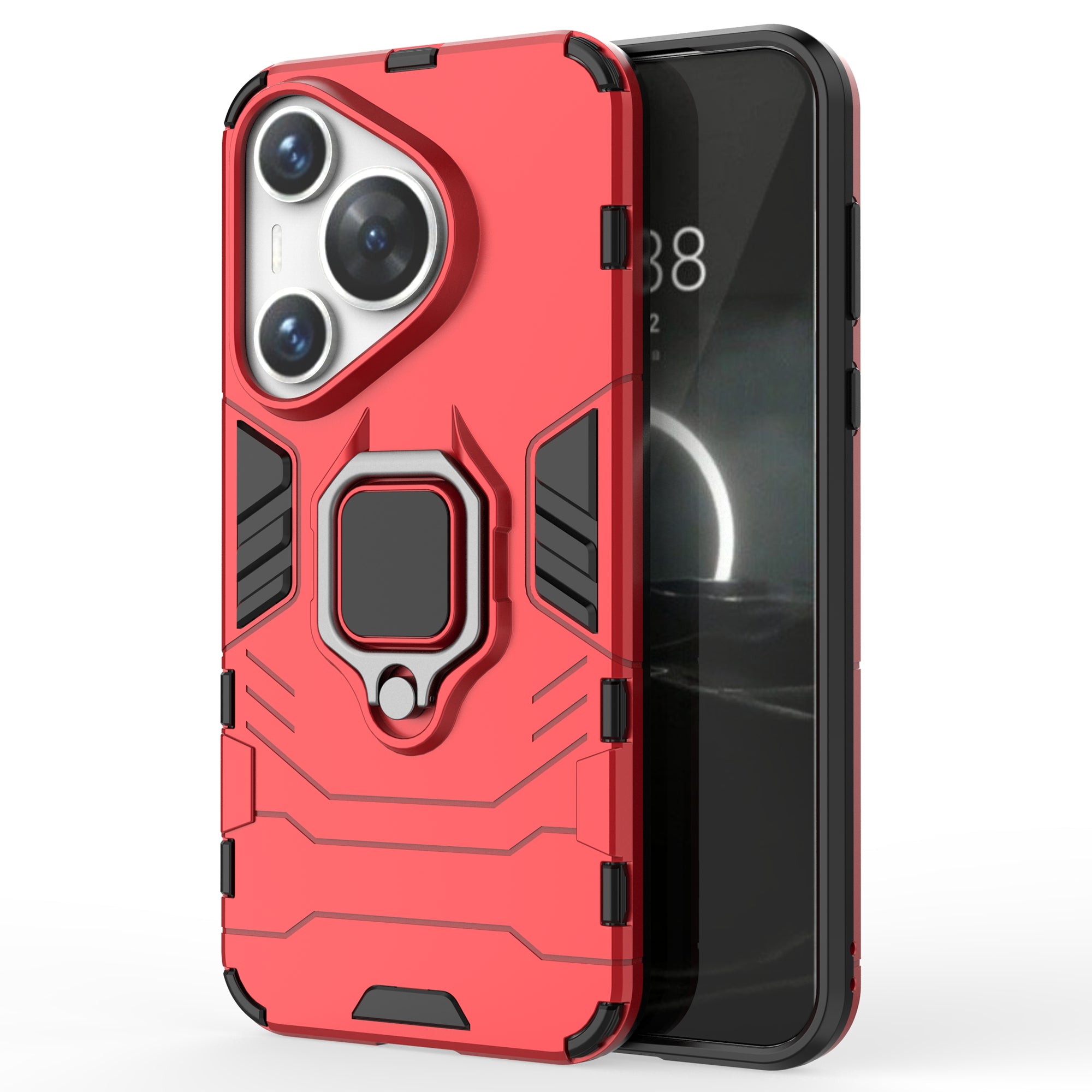 For Huawei Pura 70 Case Slim-Fit PC+TPU Ring Holder Kickstand Protective Cover For Huawei Pura 70 Case Slim-Fit PC+TPU Ring Holder Kickstand Protective Cover